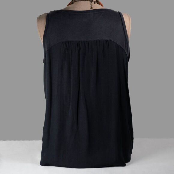 Ann Taylor Loft Petite Grey Mixed Media Tank - Picture 4 of 7